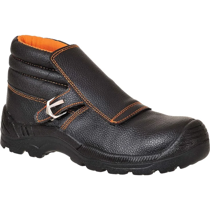 Portwest FW07 Compositelite Schweißer-Stiefel, Klettverschluss, rutschhemmend, PU/Gummi Sohle, hitzebeständig bis 300°C, Größe 38