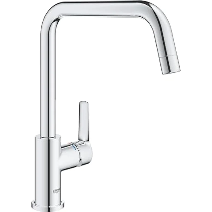 Grohe Start Einhand-Spültischbatterie für Vorfenstermontage, Chrom, mit Temperaturbegrenzer und schwenkbarem Auslauf – Bild 1