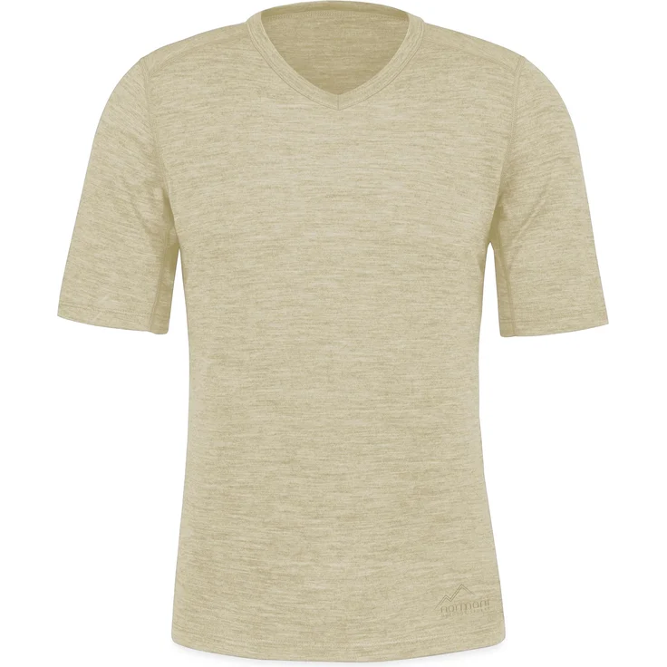 Normani Merino T-Shirt „Delamere“ - Herren, V-Ausschnitt, weiss, (XL), Thermoregulierung, geruchsneutral, für Outdoor-Aktivitäten