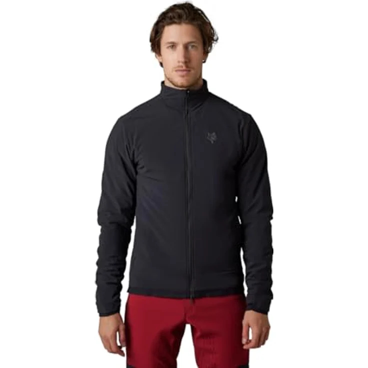 Fox Defend Fire Alpha Blk, Herren Velojacke aus robustem Polyester mit gebürstetem Fleece-Innenfutter, Schwarz, M – Bild 1
