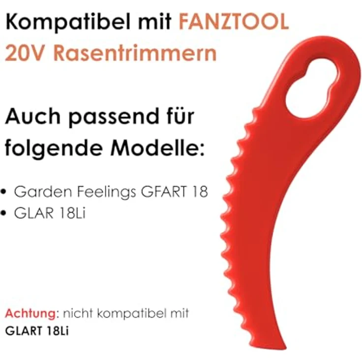 Fanztool Rasenmähermesser Rasentrimmer-Zubehör Rasentrimmermesser für Rasentrimmer 20Stk. Ersatzmesser-Set, Fanztool – Bild 3