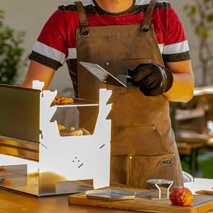 FENNEK BBQ Textil-Schürze  - gewachste Baumwolle – Bild 3