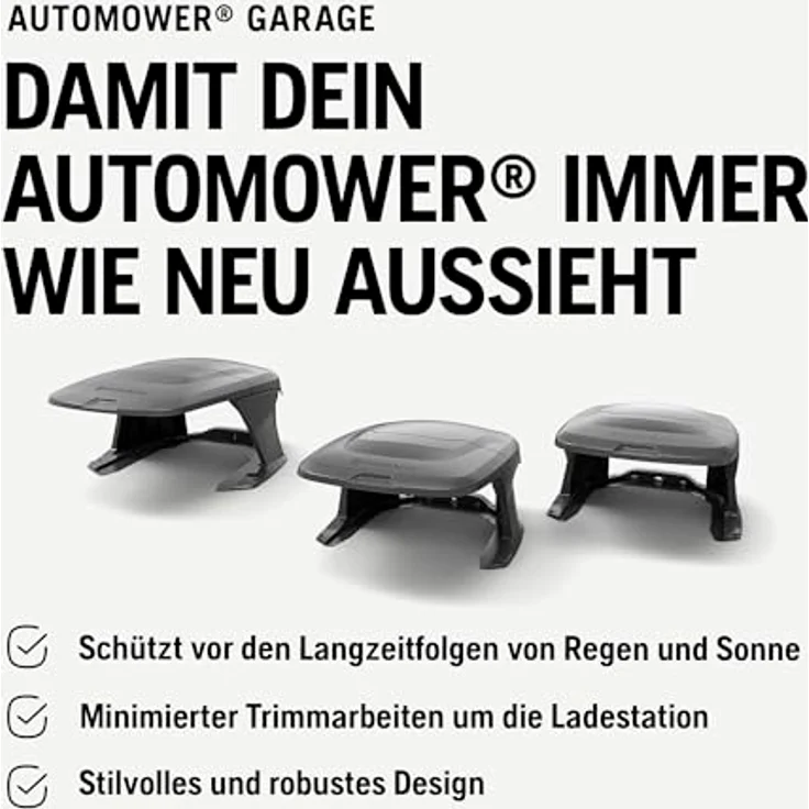 Husqvarna Mähroboter-Garage Automower Garage S, Klappbares Dach, wetterfest, für BW/P10 und R6V – Bild 3