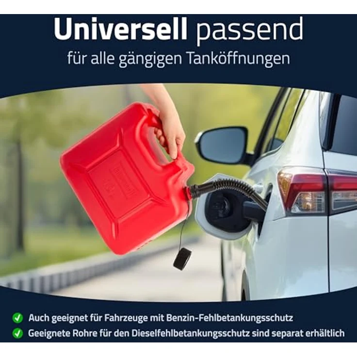 hünersdorff Kraftstoff-Kanister PROFI 10l für Benzin, Diesel und andere Gefahrgüter, UN-Zulassung, made in Germany, -geprüfte Produktion, rot – Bild 5