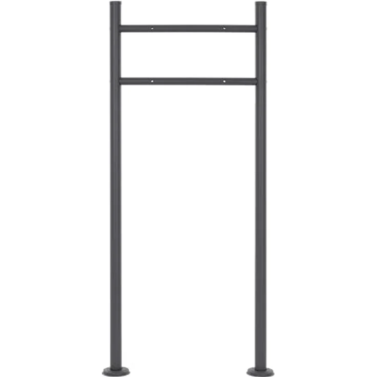ML-DESIGN Standbriefkasten mit Zeitungsfach, anthrazit, inkl. Standfuß, 120 cm, wetterfest und abschließbar – Bild 7