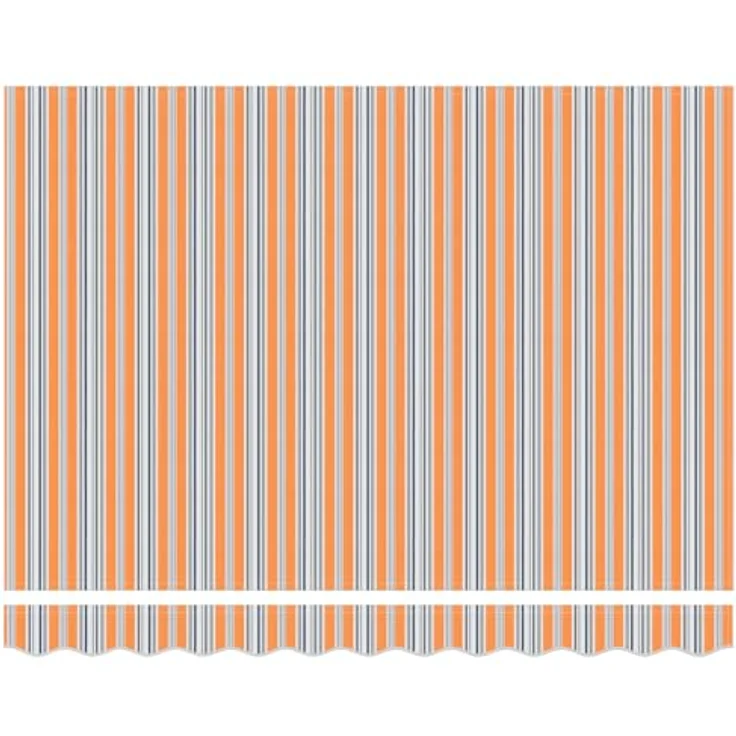 vidaXL Markise Markisen-Ersatzstoff für 2,5 x 2 m Rahmen, bunter Streifen aus Polyester mit texturierter Oberfläche, orange – Bild 5