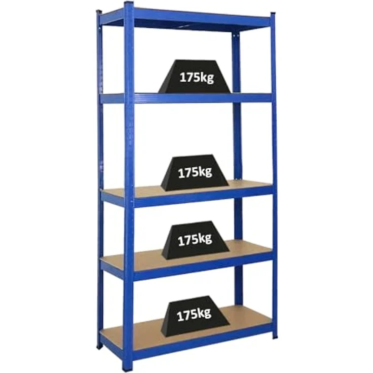 PROREGAL® Schwerlastregal Ragnar, HxBxT 180-200x90-120x40-50cm, Fachlast 175kg, pulverbeschichtet – Bild 2