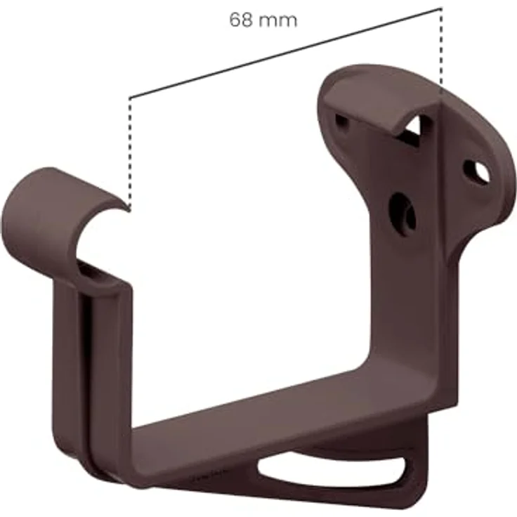 INEFA Stirnbretthalter PVC NW 68, Kastenrinnenhalter Dunkelbraun, witterungsbeständig und schlagfest, Made in Germany – Bild 8