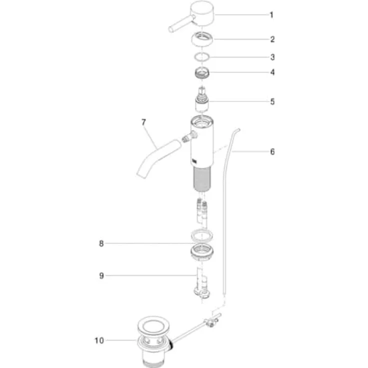 Dornbracht Meta Einhebelmischer 33501660-00, Spültischarmatur mit starrem Auslauf und runden luftangereichertem Strahl, bleifrei, Armaturhöhe 133 mm – Bild 4
