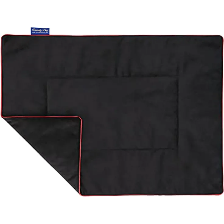 Dandy Dog Hundedecke Magic Velvet Black - waschbarer Samt kuschelig robuste Qualität Made in Germany - Größe L