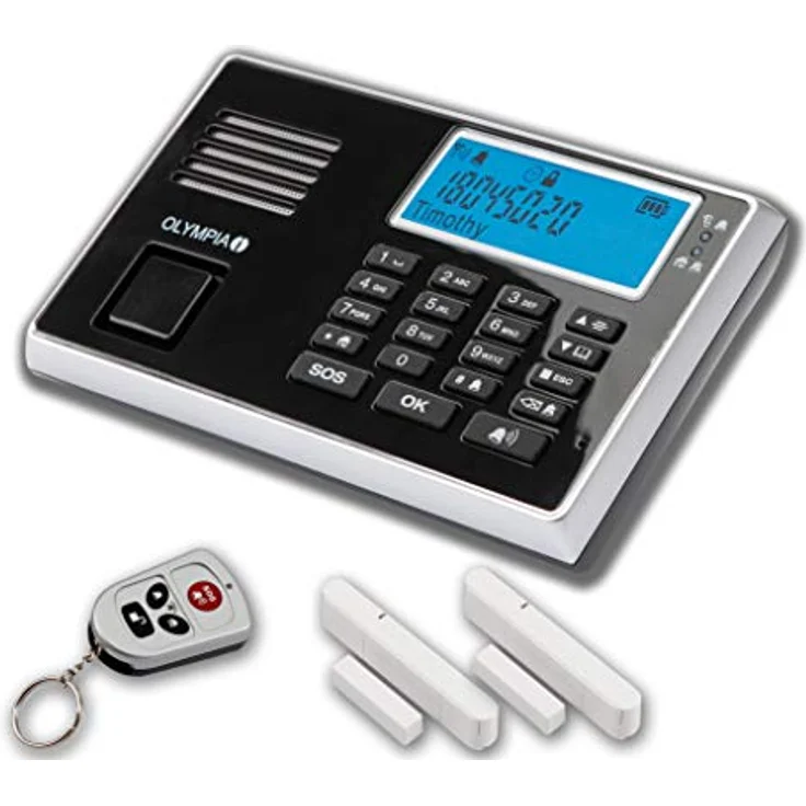 Olympia 5903 Protect 9030 Drahtlose GSM Alarmanlage mit Notruf und Freisprechfunktion, App Steuerung mit ProCom App, schwarz – Bild 2