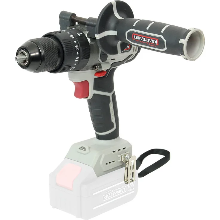 Dino Kraftpaket 18V-75Nm Bürstenloser Akkuschrauber Schlagbohrschrauber, Stahl-Schnellspannbohrfutter, LED, Brushless