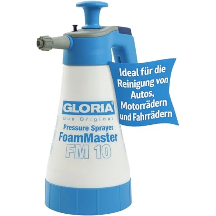 Gloria FoamMaster FM 10 | Schaumsprüher | 1 L Füllinhalt | Austauschbare Schaumpatronen | Drucksprüher zur Fahrzeugreinigung – Bild 2
