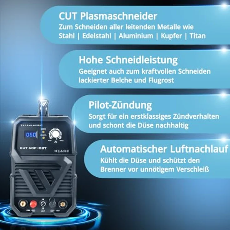 STAHLWERK CUT 60 Pilot IGBT Plasmaschneider 60 Ampere, Pilotzündung, bis 24mm, 7 Jahre – Bild 4