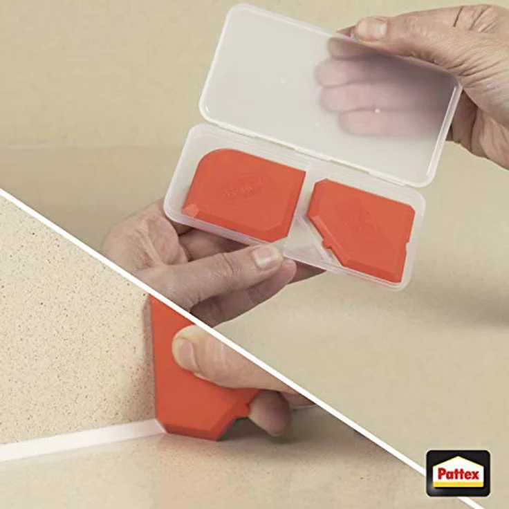 Pattex Fugenglätter Set, 2 Fugenspachtel zum professionellen Glätten dauerelastischer Fugen, inkl. Aufbewahrungsbox – Bild 4
