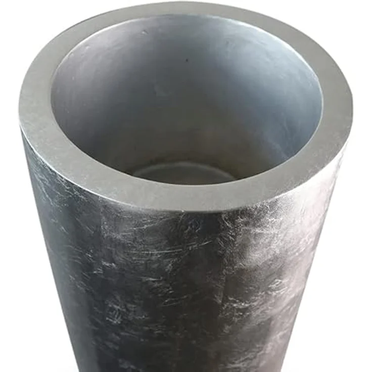 GILDE Übertopf Konus, silberfarbenes Pflanzgefäß mit eleganter Form für Indoor und Outdoor, 1 Stück – Bild 4