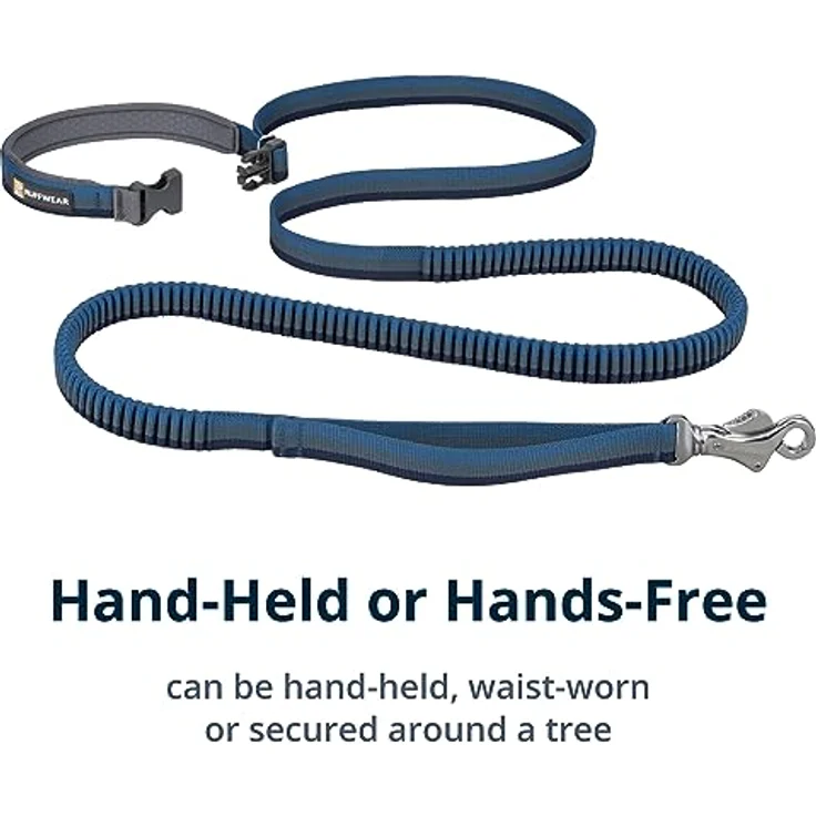 RUFFWEAR Roamer Bungee-Hundeleine, Orion Blue, 5.5-7ft, für Laufen, Radfahren oder Wandern, mit praktischem Schnellverschluss – Bild 4