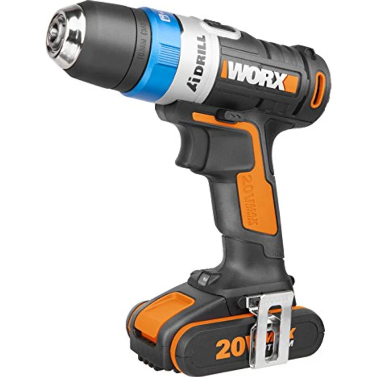 WORX WX178.1 Ai Drill Akku Bohrschrauber 20V mit automatischer Bohrfutter-Arretierung, elektronischer Drehmomenteinstellung, Pulse-Mode & Bitlock mit 2 Li-Ion Akkus & Ladegerät – Bild 3