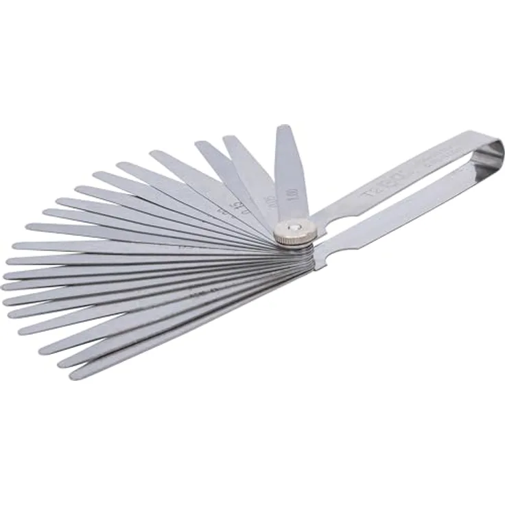 BGS 3083 Präzisions-Fühlerlehren, 20 Blatt metrisch, 0,05 - 1,0 mm, Länge 100 mm, rostfreier Stahl mit Metallschutzgriff