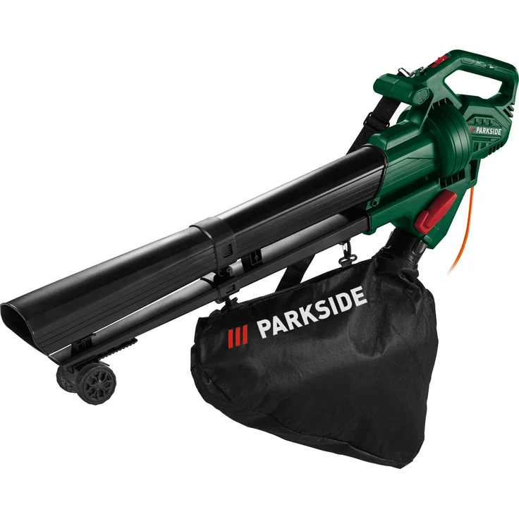 PARKSIDE® Elektro-Laubsauger und -bläser »PELSB 2600 A1«, 3-in-1 Funktion, 2600 W, Luftgeschwindigkeit bis 270 km/h, 34-Liter-Fangsack