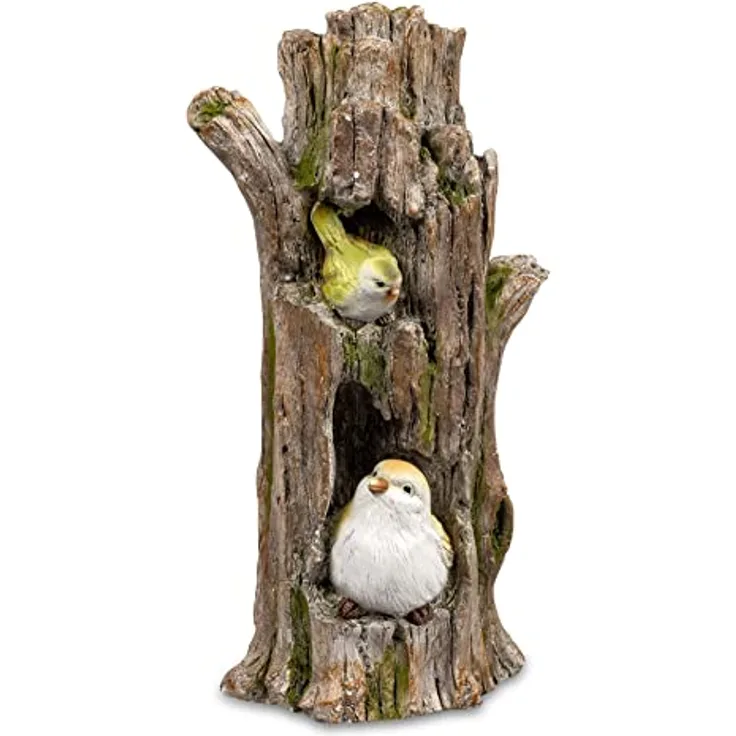 Vogelpaar Figur 48 cm, naturfarben