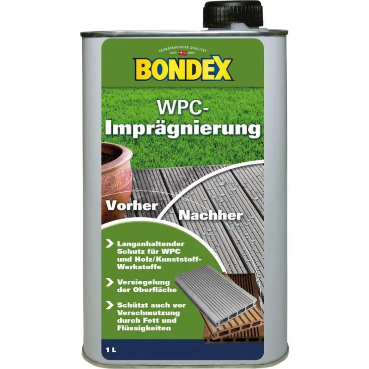 Bondex WPC Imprägnierung 1 l, farblos, 329870 Schutz und Pflege für den Verbundwerkstoff WPC