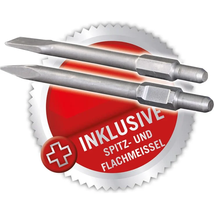 Scheppach Abbruchhammer AB1600 (1600 Watt, 50 Joule, inkl. Sechskant-Aufnahme Ø 30mm Spitz- und Flachmeißel und Metallkoffer) – Bild 2