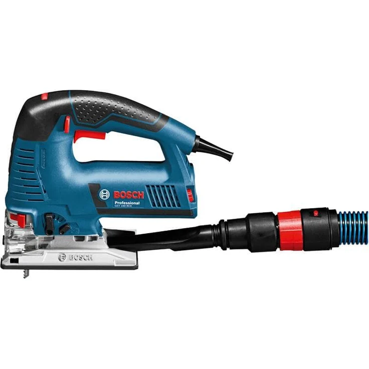 Bosch Professional Stichsäge GST 160 B (800 Watt, 160 mm Schnitttiefe in Holz, inkl. Absaug-Set, 1 Spanreißschutz, 3 Sägeblätter, in L-BOXX) – Bild 2