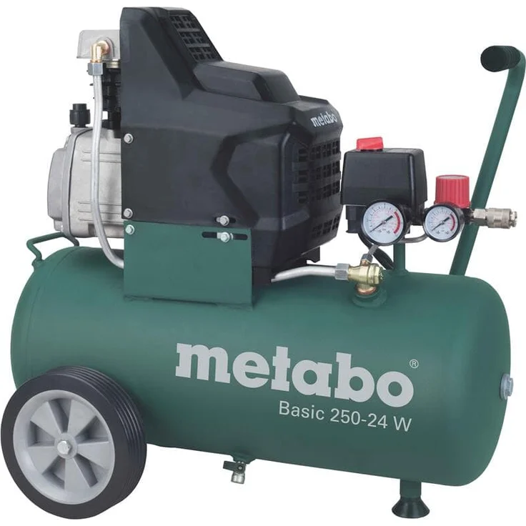 Metabo Kompressor Basic 250-24 W 8bar, 1,5kW, 24L, 2850/min-1, fahrbar – Bild 1