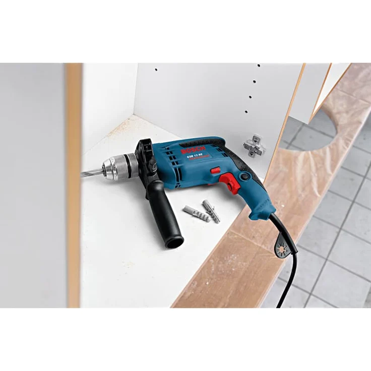 Bosch Professional GSB 13 RE Schlagbohrmaschine 1-Gang 2800 U/min 25000 Schläge/min 13mm 600 Watt Schnellspannbohrfutter (0 601 217 100) – Bild 7