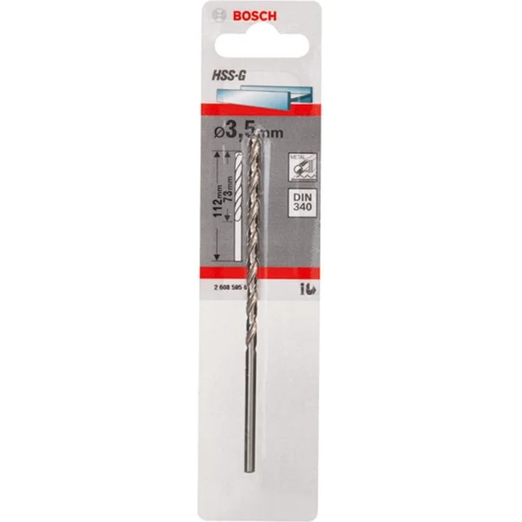 Bosch Professional Metallbohrer HSS-G geschliffen mit langer Arbeitslänge (Ø 3,5 mm) - Preisvergleich – Bild 1