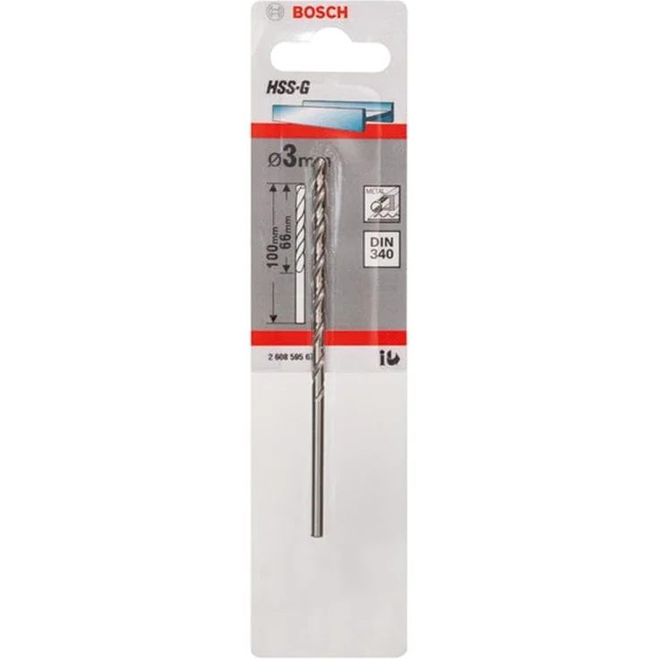 Bosch Professional Metallbohrer HSS-G geschliffen mit langer Arbeitslänge (Ø 3 mm) - Preisvergleich – Bild 1