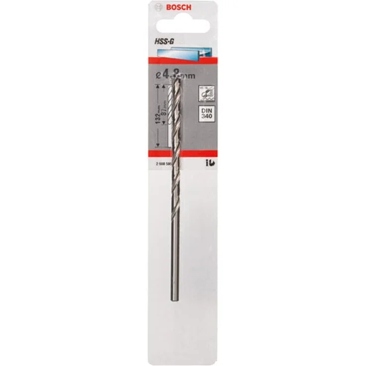 Bosch Professional Metallbohrer HSS-G geschliffen mit langer Arbeitslänge (Ø 4,8 mm) - Preisvergleich – Bild 1
