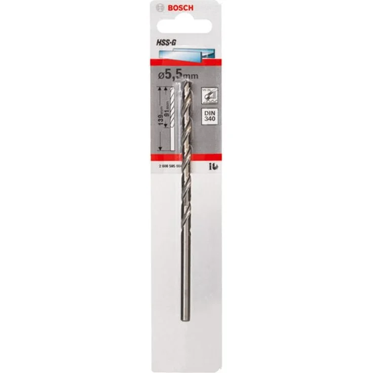 Bosch Professional Metallbohrer HSS-G geschliffen mit langer Arbeitslänge (Ø 5,5 mm) - Preisvergleich – Bild 1