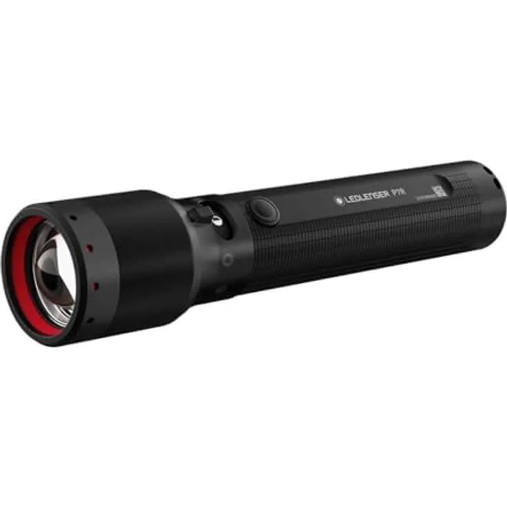 Ledlenser P7R, wiederaufladbare LED Taschenlampe mit 2000 Lumen, 320 m Fokus, USB-C, IP68 wasserdicht, 80 Stunden Leuchtdauer, 4 Leuchtmodi, ideal für Outdoor und Notfälle