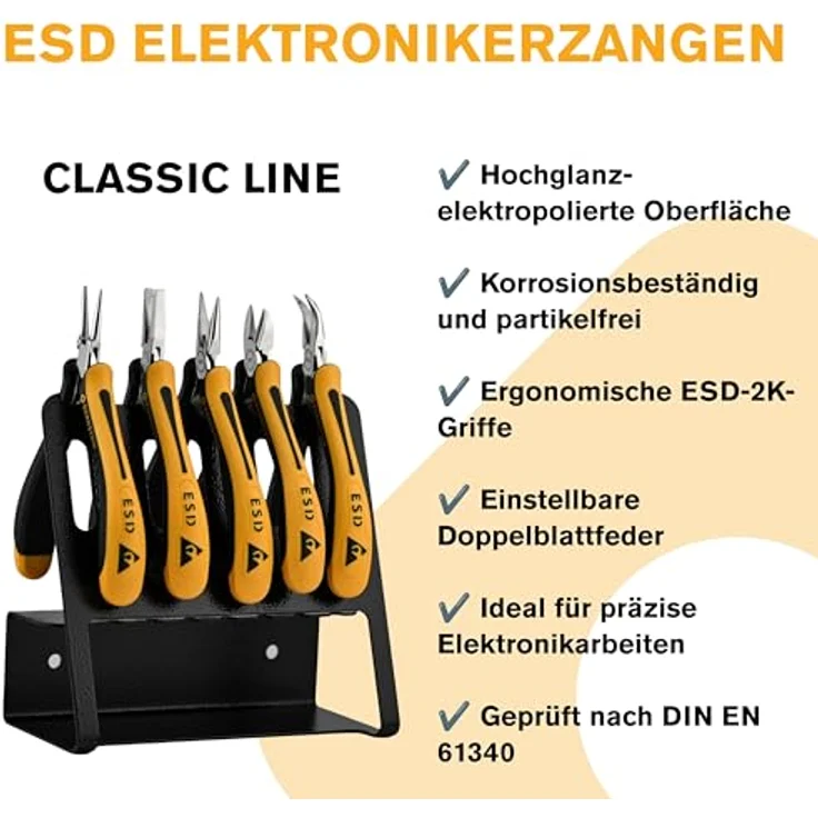 Bernstein Tools 3-602-15 ESD Seitenschneider, 120mm, aus Spezial-Werkzeugstahl mit ableitfähiger 2-K Handschutzhülle – Bild 6