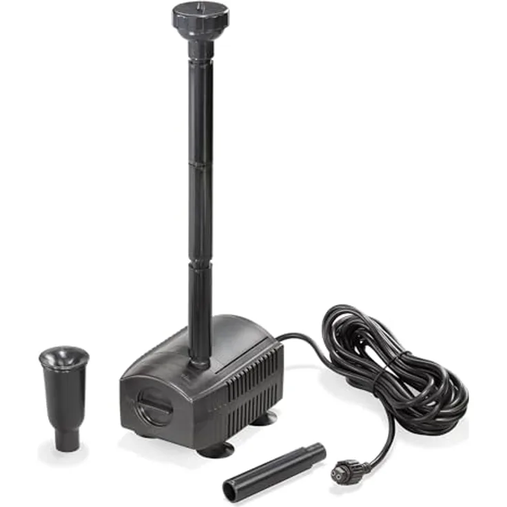 Esotec Solar Einzelpumpe Fountain 650 870 pro, 12-18V/DC Teichpumpe, max. 870l/h Förderleistung, IP68, ideal für DIY Springbrunnen und Wasserspiele