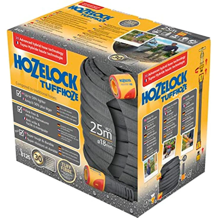 Hozelock Tuffhoze 25 Meter, Grau Bewässerungszubehör – Bild 3