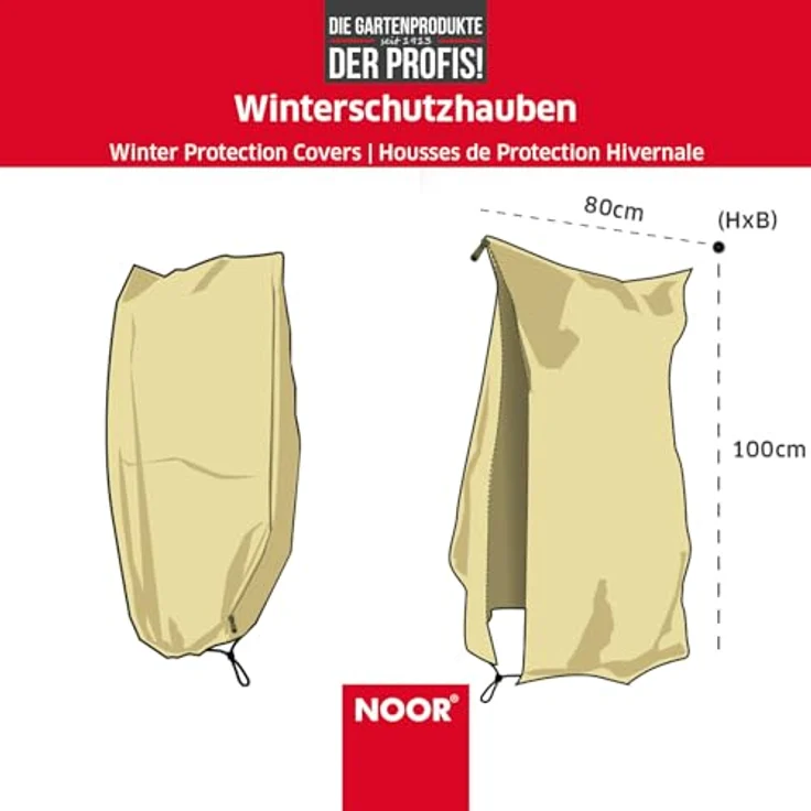 NOOR Winterschutzhaube, Größe L, Ø100 x 80 cm, 4 Stück – Bild 5