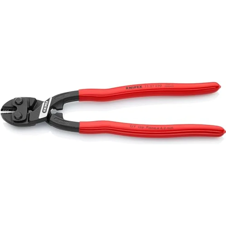 KNIPEX 71 31 250 CoBolt XL Kompakt-Bolzenschneider mit Kunststoff überzogen schwarz atramentiert 250 mm – Bild 2