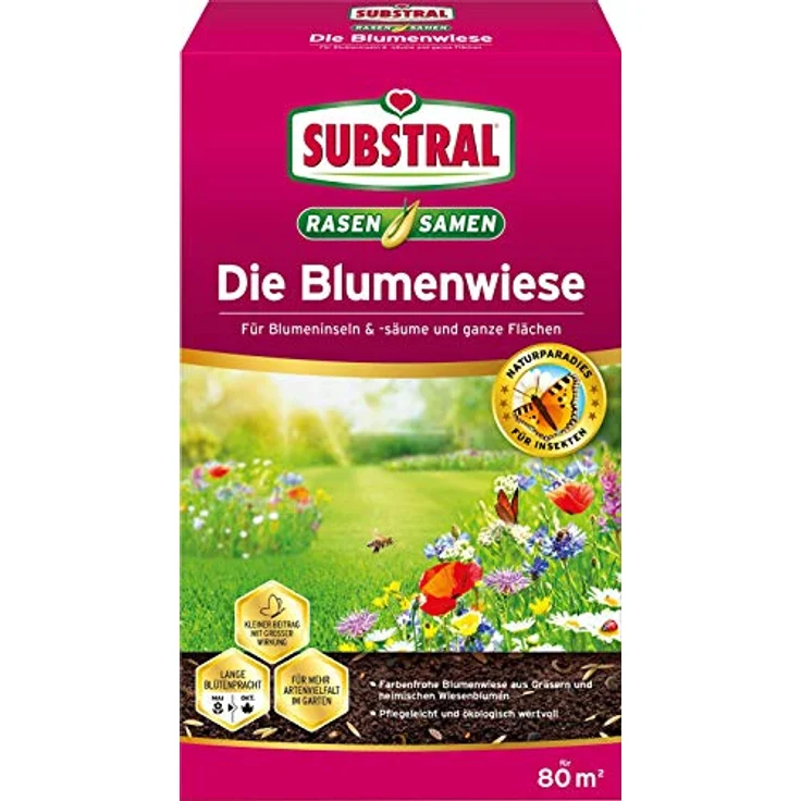 Evergreen Garden Care Deutschland GmbH SUBSTRAL&reg, Die Blumenwiese Rasen-&amp,Blumensamen 800 g – Bild 2