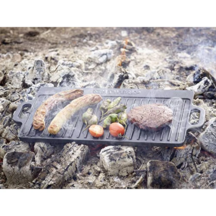 Echtwerk Grillplatte, Gusseisen, 50,5 x 23 x 1,5 cm – Bild 5