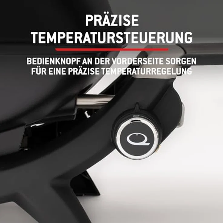 Weber Q1200N, Gasgrill mit Stand Schwarz, porzellanemaillierter Guss-Grillrost, frontale Fettauffangschale – Bild 9