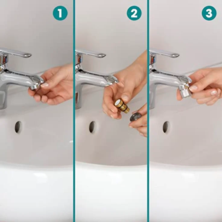 Easymaxx Strahlregler für Wasserarmaturen, für Küche und Bad – Bild 5