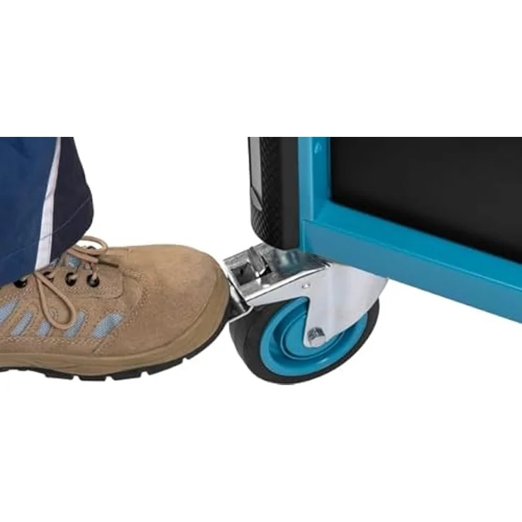 Hazet Werkstattwagen Assistent 179NXXL-8D/619, 619-teiliges Sortimentswerkzeug, 8 Schubladen mit Edelstahl-Arbeitsfläche, ergonomischer Fahrgriff – Bild 6