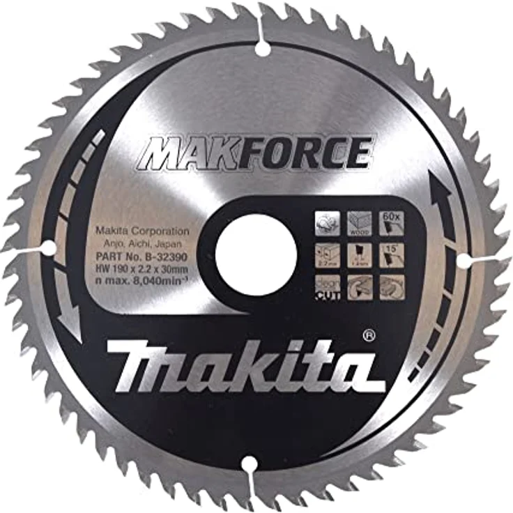 Makita MakForce Saegeblatt, 190 x 30 mm, 60Z, B-32390 – Bild 2