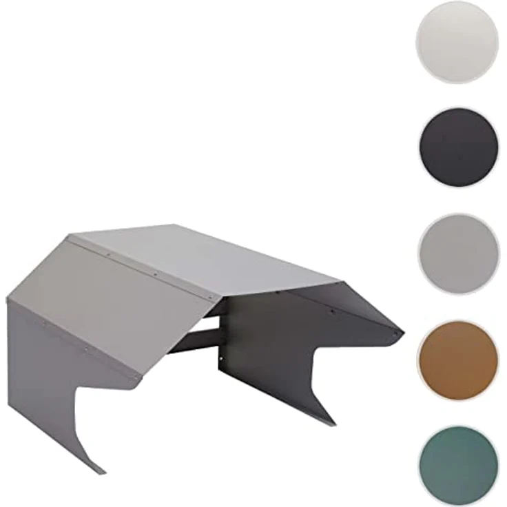 Proregal Mähroboter-Garage, wetterfeste Garage aus pulverbeschichtetem Stahl, 70 x 60 x 41 cm, grau – Bild 7