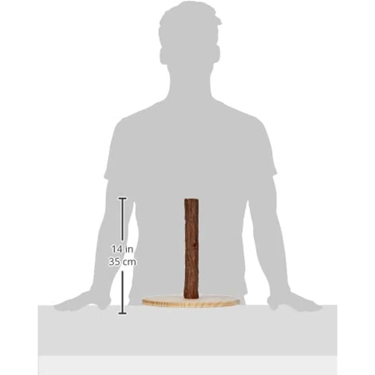 Kerbl Outdoor-Spielzeug Nagerzubehör Futterbaum Holz - Stamm mit Löchern, ca. 30 cm, natur – Bild 6