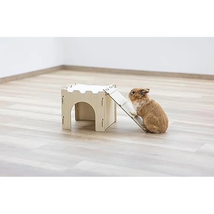 Nagerburg 28x28x25cm mit Leiter und Kissen – Bild 4