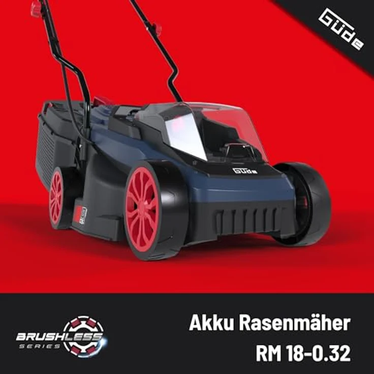GUEDEAKTIVBANK Akku Rasenmäher RM 18-401-30.32, bürstenloser Motor, 32 cm Schnittbreite, 4 AH Akku, 30 L Fangsack, inkl. Akku und Ladegerät – Bild 2
